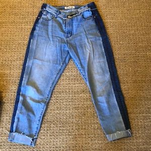 Zee Gee Why ankle cropped jeans with stripe